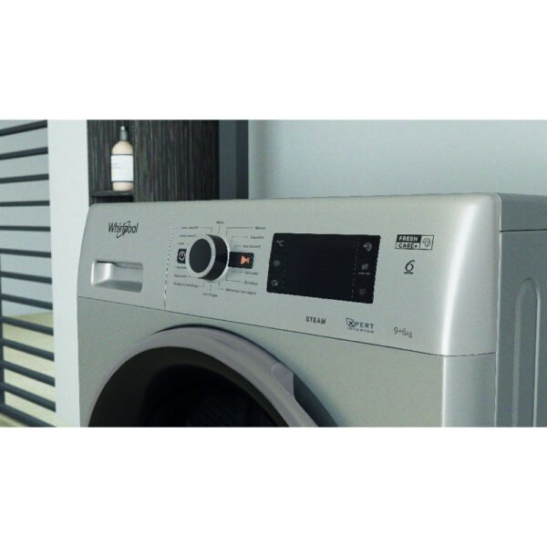 LAVASECARROPAS WHIRLPOOL WWD09SF SILVER 9/6KG INVERTER 1400RPM - Imagen 3