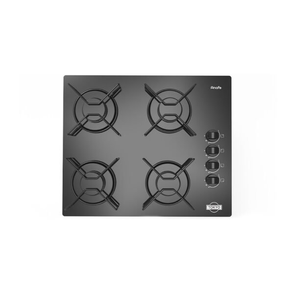 ANAFE TOKYO A GAS COOK 4 HORNALLAS VIDRIO TEMPLADO C/ENCENDIDO - Imagen 2