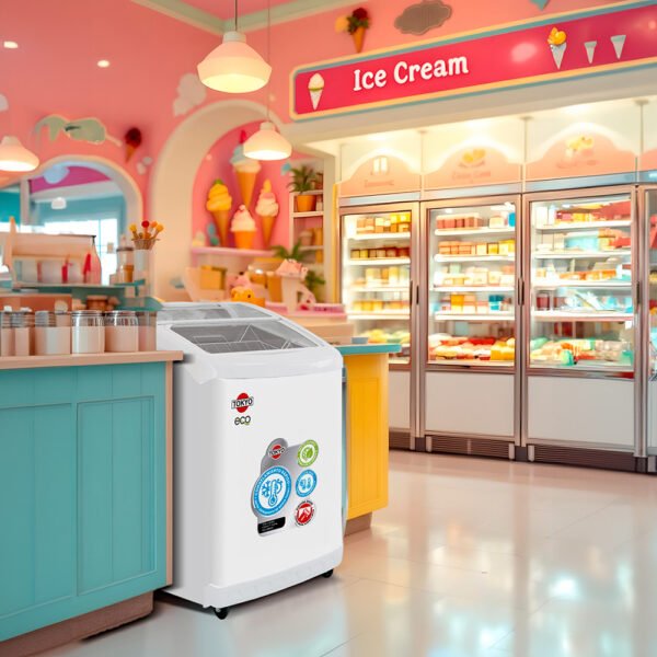 CONGELADOR P/HELADOS TOKYO TCONH220R 132 NET VID.CURVO DESLIZ - Imagen 3